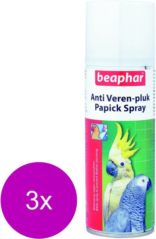 BEAPHAR Anti-Verenpluk Spray - Vogelapotheek - 3 x 200 ml