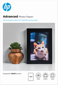 HP Advanced Photo Paper - Glossy - 10x15cm - 250 g/m2 - 25 Sheets