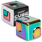bopster Fidget Cube Spinner | Geanodiseerde metalen handspinner | Sensorisch en stressverlichtend speelgoed voor kinderen en volwassenen | ADHD, ADD, autisme | Iriserend / Meerkleurig