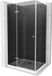 Mexen Roma douchecabine openslaand 80 x 120 cm, grafiet, chroom + Flat douchebak, wit