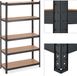 Relaxdays stellingkast - 1250 kg - 180 x 100 x 41 cm - 5 planken - metaal - kelder - zwart