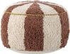 Bloomingville Poef Charoline - Ø44cm - Rouille/Blanc cassé