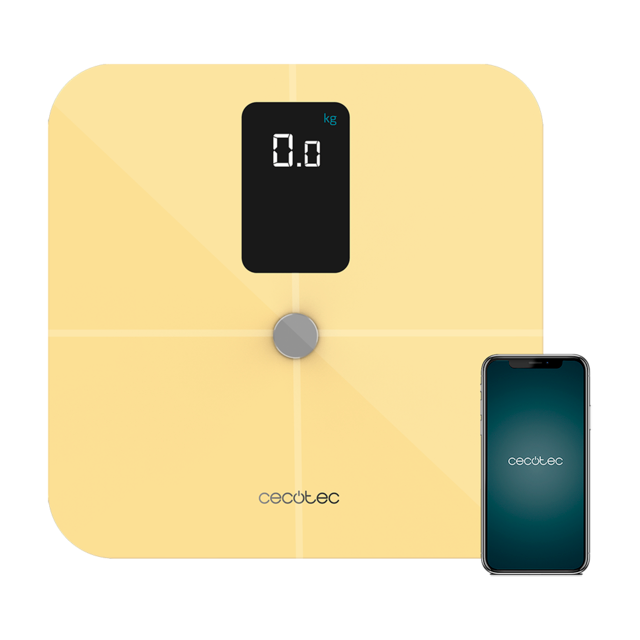 Cecotec Surface Precision 10400 Smart Healthy Vision - Personenweegschaal - Geel