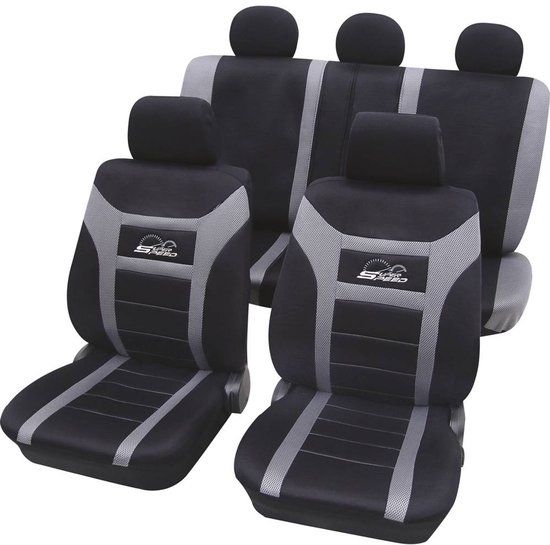 HP Autozubehör 22916 Autostoelhoes Polyester Antraciet Bestuurder, Passagier, Achterbank