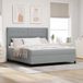 Maison Exclusive - lit boxspring LED avec tête de lit, gris clair, 180 x 200 cm, rembourré
