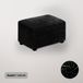 BankhoesDiscounter Velvet Hocker Hoes XL Zwart - Poef Hoes - Design