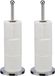 Porte-rouleau de papier toilette - 2x - 42 cm - acier inoxydable argent