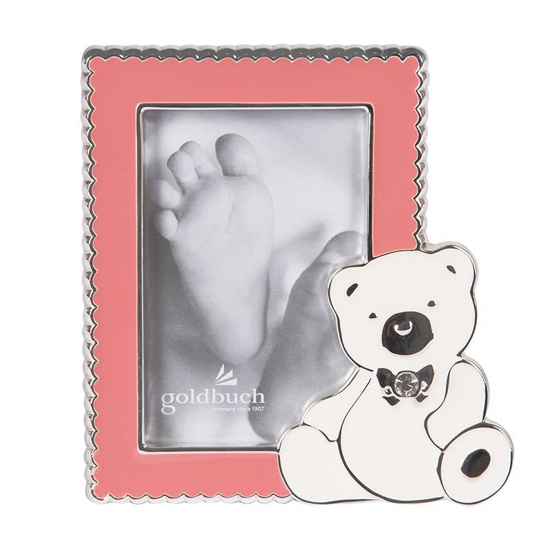 Goldbuch Sweet Bear Metal Photo Frame - Pink - 5x8cm - Tabletop