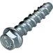 Vis Béton Tête Hexagonale Th Embase Collerette Torx T10 6x70 Acier Zingué - 50 Pièces
