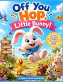Off You Hop, Little Bunny: A Funny Read & Color Adventure with Silly Rhymes and Easy Coloring Pages for Kids Ages 3–5