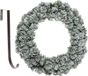 Decoris Kerstkrans - met sneeuw - 35 cm - kunststof - incl. deurhanger