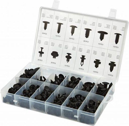 HBM 192 Delige Assortiment Bekleding Clips