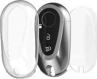 kwmobile Autosleutel Hoesje Compatibel Met Mercedes Benz 3-knops Autosleutel Smart - Transparant