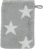 Cawö Stars Washandje - Zilver - 16x22