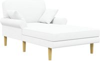 vidaXL Chaise longue Wit Stof