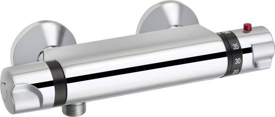 Saqu Ecoline Thermostatische Douchekraan - 12 cm - Chroom