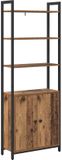 vidaXL Boekenkast 6-laags 60 x 24 x 161 cm Bewerkt hout Oud hout