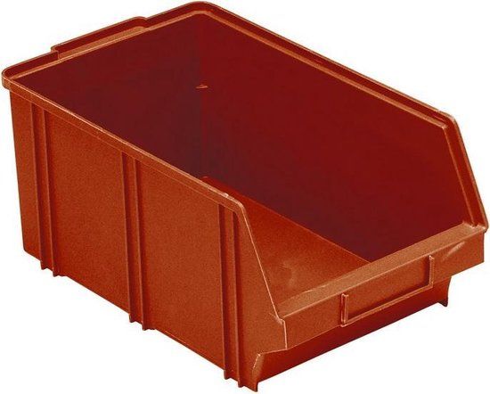 Magazijnbak B4 - 210x330x155mm - Rood - Kunststof - Merkloos