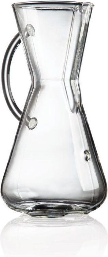 Chemex Classic Coffeemaker met Handvat - 3-Kops - Transparant