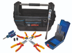 Bosch Accessoires Kit électricien avec jeu de pinces VDE, jeu de forets SDS-Plus, burin, scie cloche 68mm dans sac à outils - 061599768F