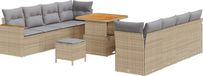vidaXL Banc de jardin beige polyrattan