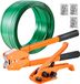VEVOR Banding Strapping Kit, Heavy Duty Banding Sealer Tool met 305 m lengte PET Band, 300 Metal Seals, Plastic Manual Pallet Packaging Strapping Kit voor Warehouse/Shipping/Moving/Home, Oranje