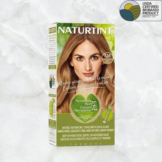 Naturtint Haarkleuring 7.34 Levendig Hazelnoot - 170ml