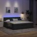 Maison Exclusive - Lit plateforme avec matelas & LED, noir, 180x200 cm, rembourré