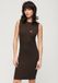 Superdry Geribde, Aansluitende Midi-jurk Dames Bruin UK10-EU38