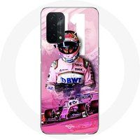 Maniacase Hoesje voor Oppo A74 Formule 1 Sergio Pérez F1 Coureur Roze