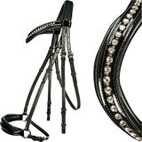 HKM Hoofdstel Carolin Cob Zwart Leer