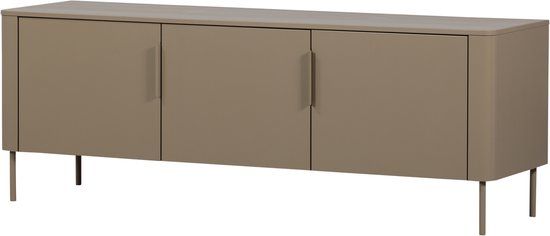 WOOOD Gunnar Tv Meubel - Grenenhout - Mud/Bruin - 56x154x44