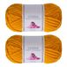 Utopia Crafts Cuddle Super Chunky Chenille Soft Yarn for Knitting and Crochet 2x 100g (Mustard)