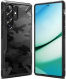Ringke Fusion X | Hoesje Geschikt voor Samsung Galaxy S25 Ultra | Back Cover | Militaire Standaard | Design Camo Zwart