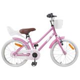 vidaXL Kinderfiets 18 Inch Licht Roze