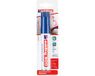 edding 800 permanente marker - blauw - 1 stift - dikke beitelpunt 4-12 mm - water en wrijfvast