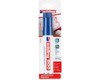 edding 800 permanente marker - blauw - 1 stift - dikke beitelpunt 4-12 mm - water en wrijfvast