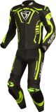 MUGENRACE Predator Zwart Wit Neon Geel Geperforeerd 2-Delig Motorpak - Racepak