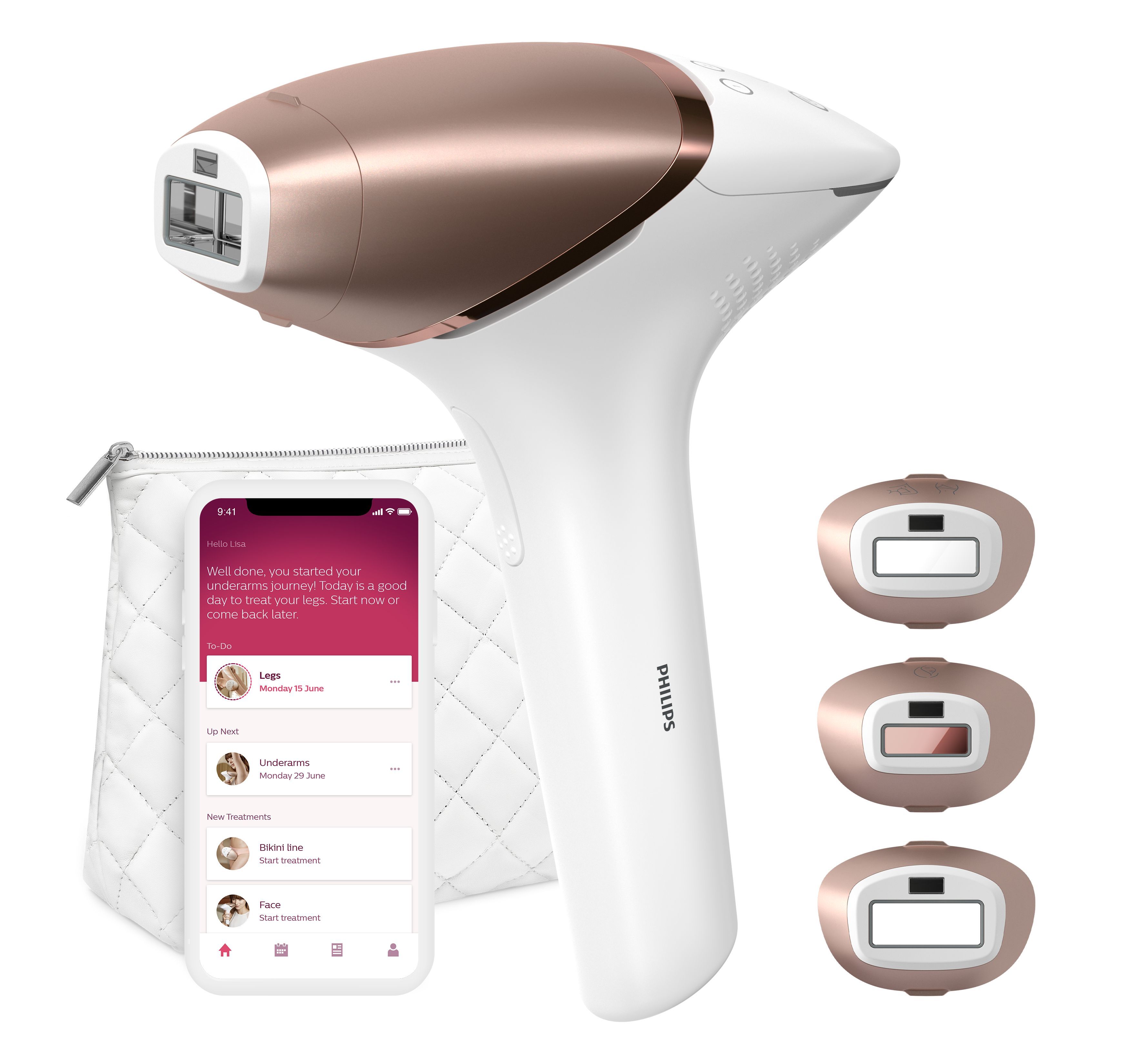 Philips Lumea IPL 9000 Series BRI955/00 - IPL Ontharingsapparaat - Goud/Wit