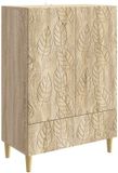 vidaXL Dressoir Sonoma Eiken 66 x 34,5 x 95 cm Bewerkt hout