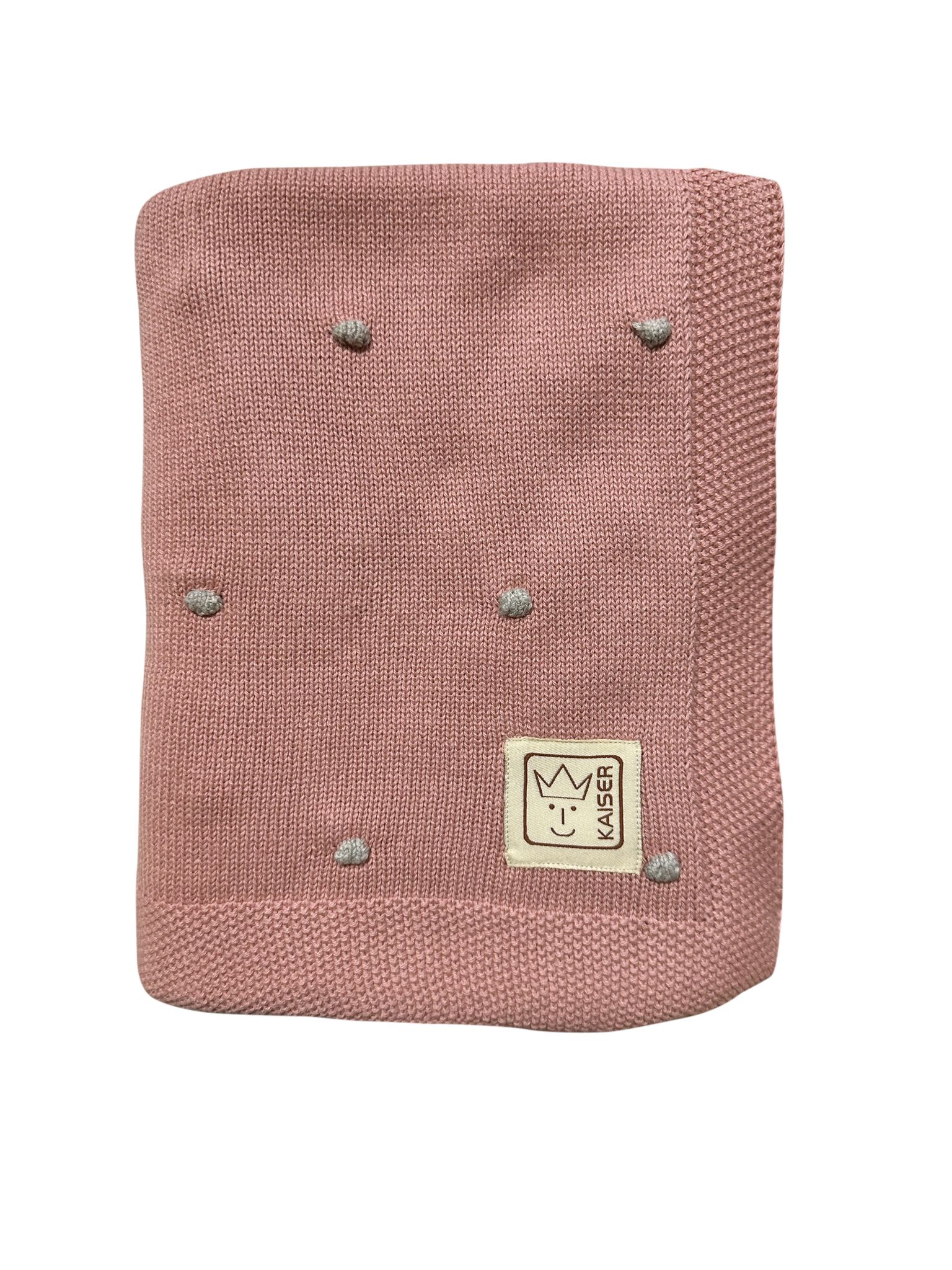 Kaiser KNOTS Baby Blanket Wrap - 100% Organic Cotton - Pink - 80 x 100 cm