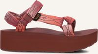 Teva Flatform Univeral Sunscape Sandalen - Dames - Rood - Maat 41