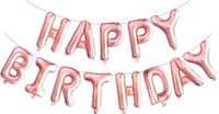 Jumada Goodies and Living Groothandel Happy Birthday Folie Ballon - Slinger - Feestversiering - Decoratie - Roze Goud