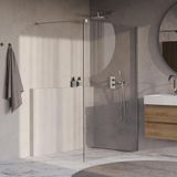 Brauer Oblivion - Inloopdouche - Helder Glas - 140 x 200 cm - incl. Glascoating - Chroom