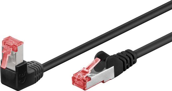 Goobay S/FTP CAT6 Gigabit Netwerkkabel - 2 meter - Zwart - 10 stuks
