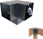 Gezu Impex Paalverbinder Y 71 x 71 mm | Y set van 4 Gecoat Antraciet Poeder Pergola 3-Weg Hoekverbinder Paviljoen