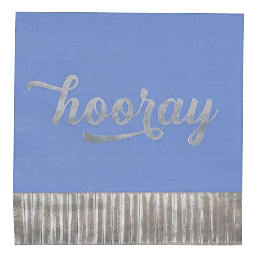 Unique Silver & Clear Party Napkins - 16.5cm - Pack of 16