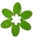 Petra's Knutsel-News 100 x bloem 40 mm met bloemenuitsnijding, glittervilt, eenzijdig glitter, fliz, appelgroen, 18 x 12 x 5 cm