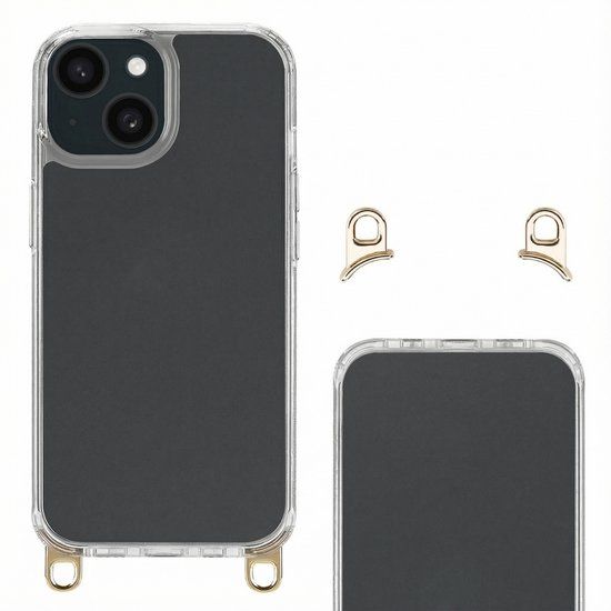 Selencia Hoesje met Afneembare Haakjes voor Koord - Geschikt voor Apple iPhone 15