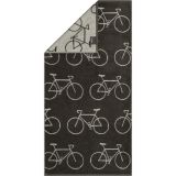 Cawö Cawö Velo Allover Fahrrad 6299 Douchelaken basalt 70x140